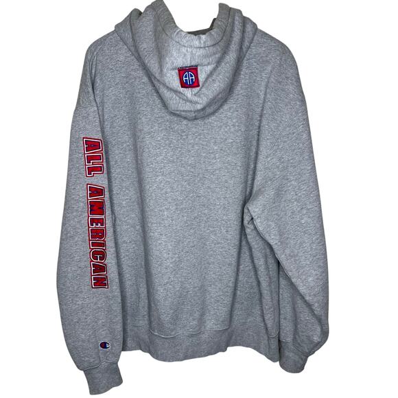 Champion Hoodie XL Mens US Army 82nd Airborne Division All American Gray Fleece - Picture 3 of 10